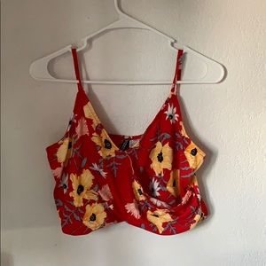 NWOT H&M floral cropped cami